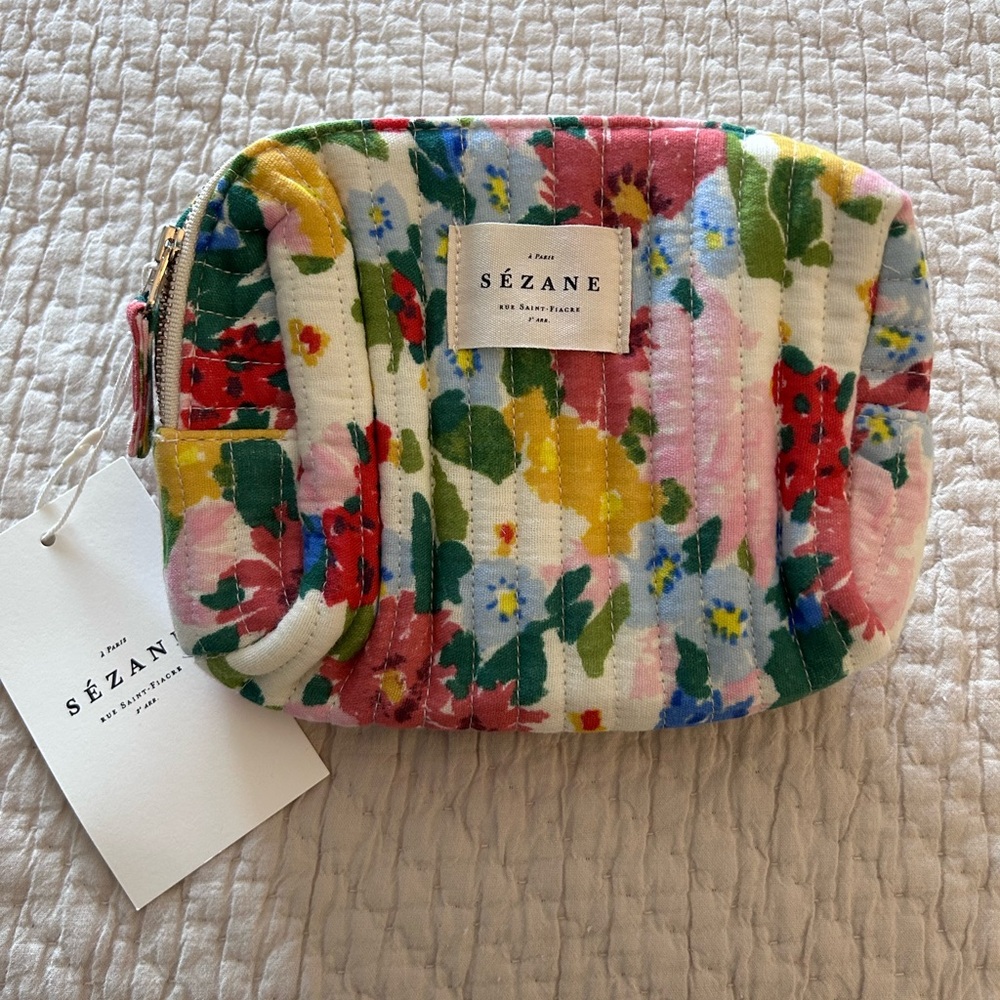 Sézane Floral Cosmetic Bag - Multicolor